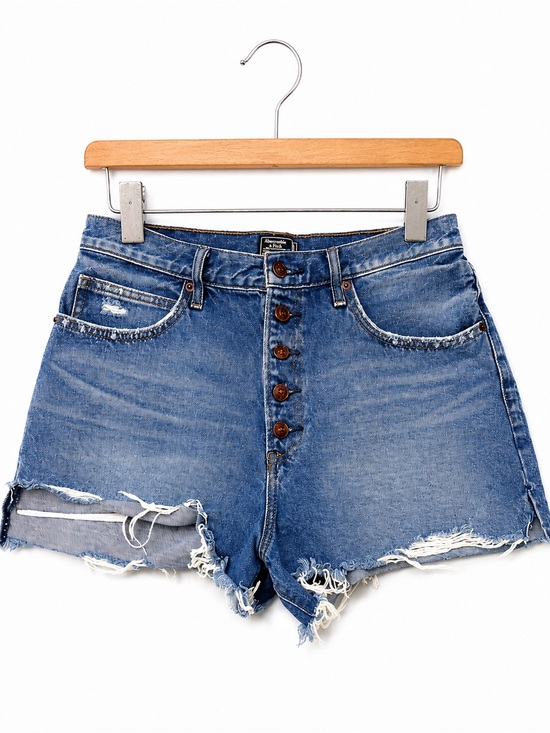 Abercrombie & Fitch Pants - Abercrombie & Fitch Button Fly Denim Shorts Distressed High Rise Size 32